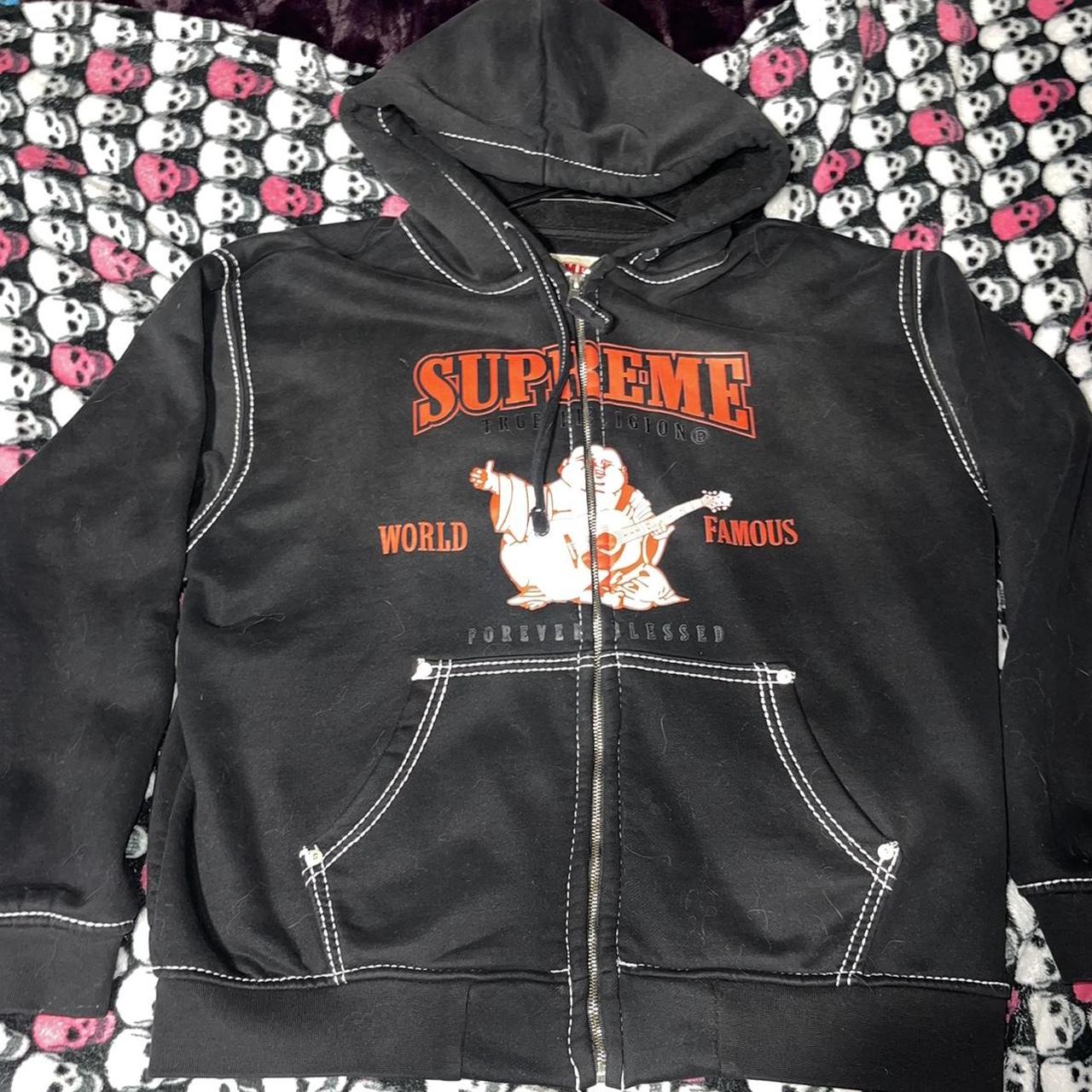 Supreme x true religion zip up. Personal piece so... - Depop