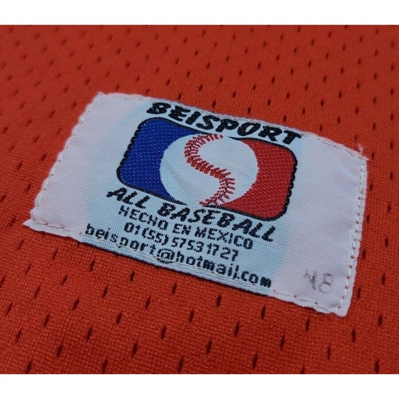 Vintage Nike baseball jersey in orange. From 1999. - Depop