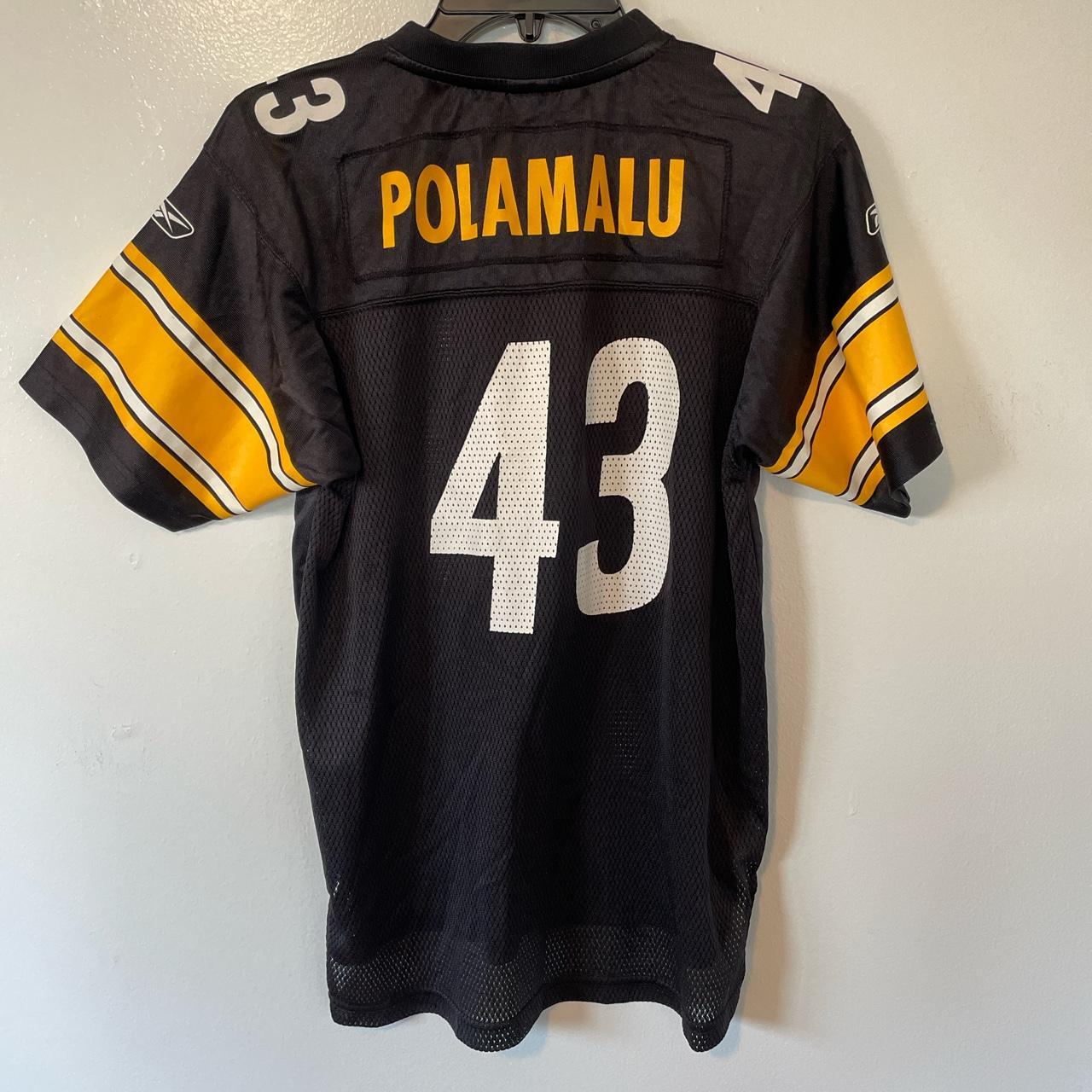 PITTSBURGH STEELERS TROY POLAMALU SIZE YOUTH LARGE - Depop