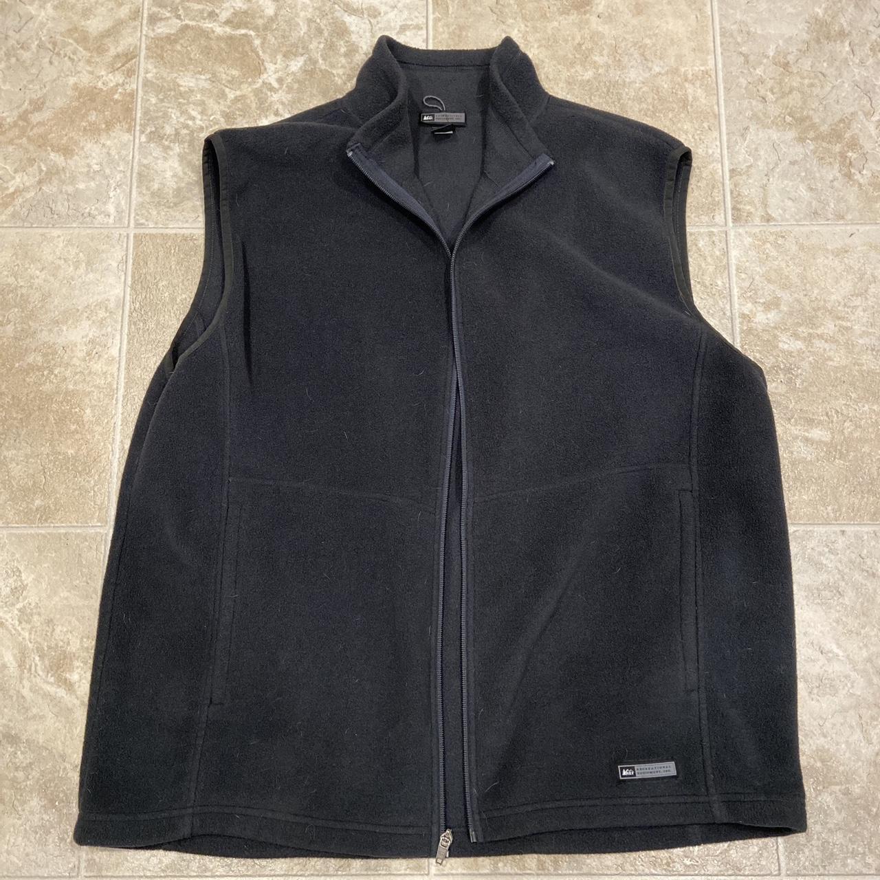 REI Fleece Vest Mens Size XL Gray Polartec Warm Full... Depop