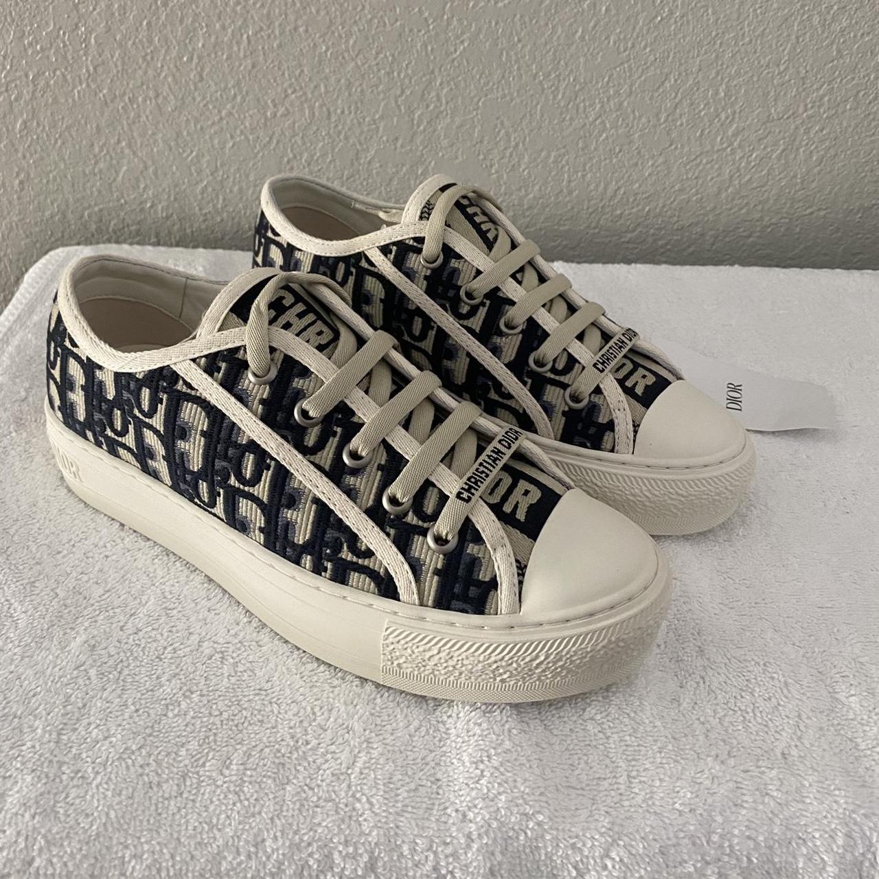 Designer inspired Dior Canvas Monogram Sneakers 37 - Depop