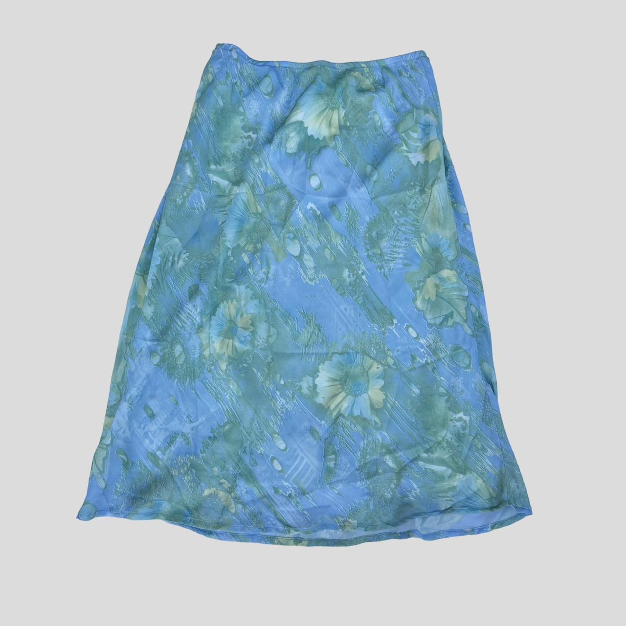 Women's Blue and Green Skirt | Depop