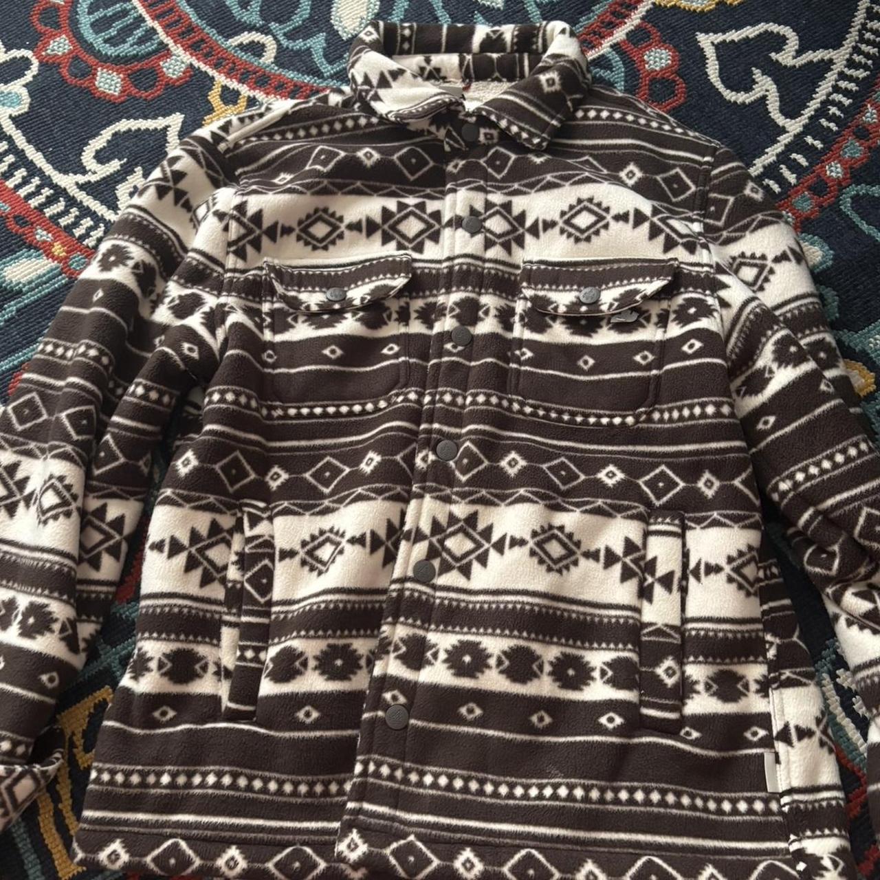 Men's Jacket - Brown/Multi - S – Aztec patterned … - image 1