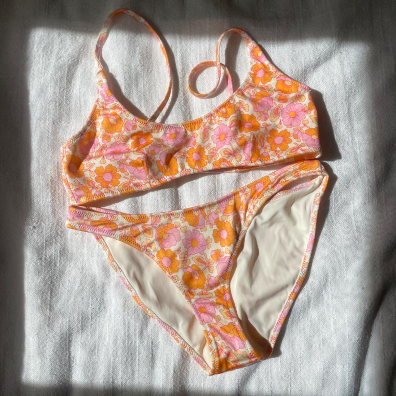 TRIANGL bikini Maci Neon Pop Floral Scoop... - Depop