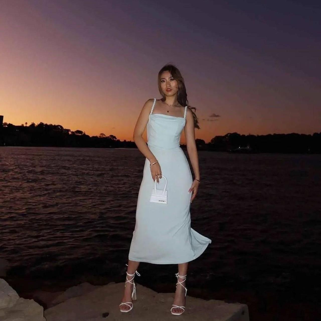 Dion lee rope drape dress clear blue Need the money... Depop