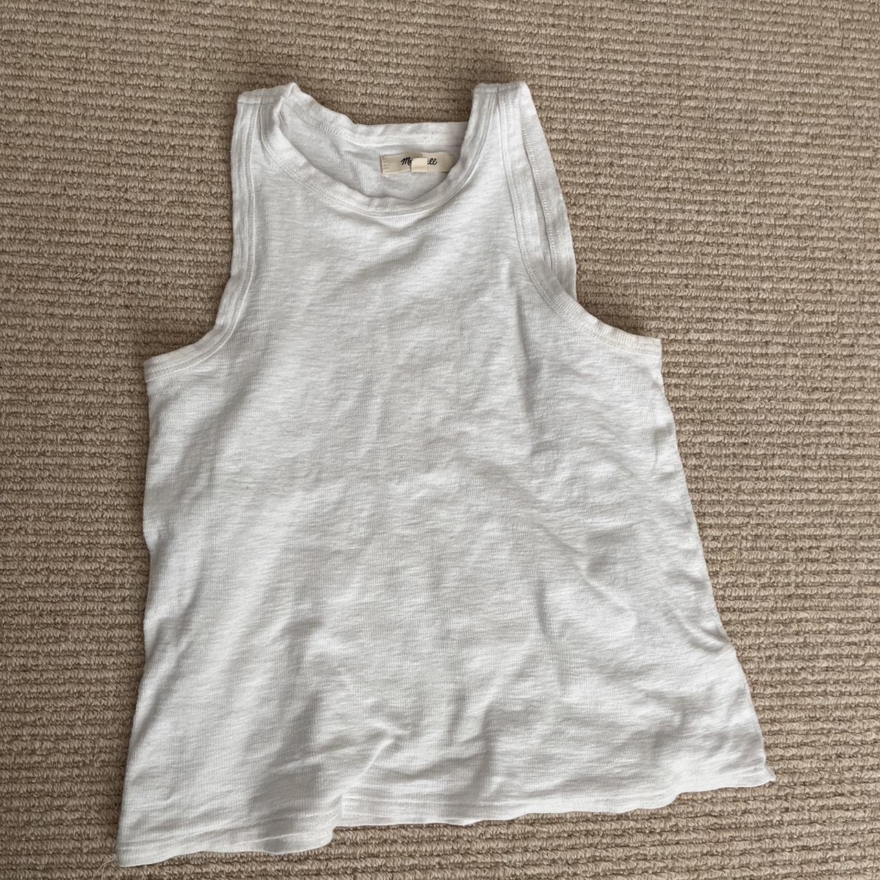 Madewell Women's White Vest | Depop