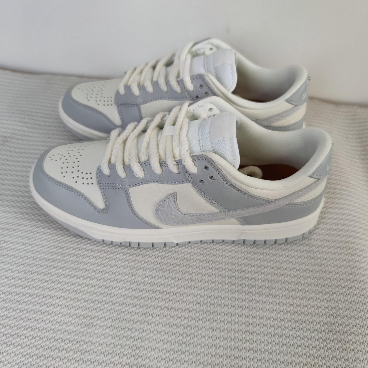 Women's Nike Dunk Low Needlework Sail Aura Women's... Depop