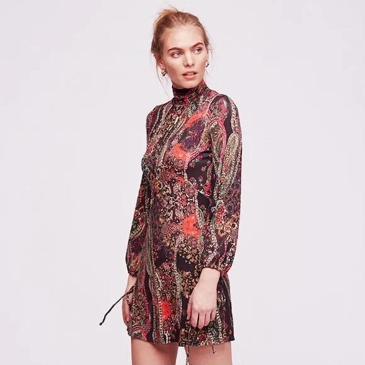 Free People All Dolled Up Paisley Multicolored Mini