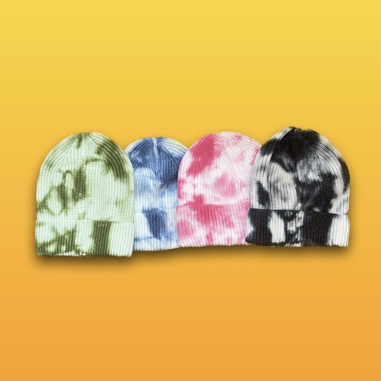 Unisex Tie dye beanie hat Osfw Message for colour... Depop