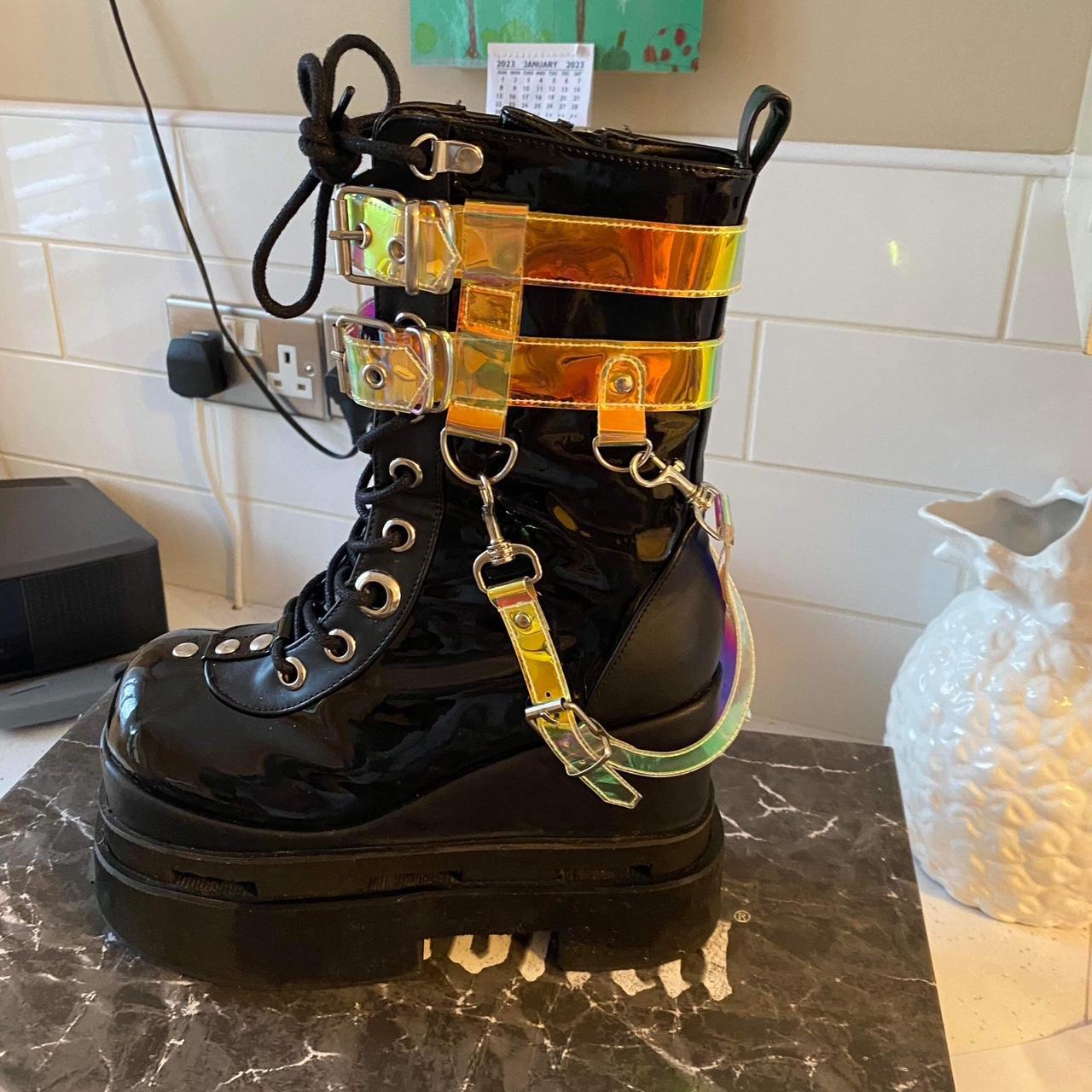 mens demonia platform boots
