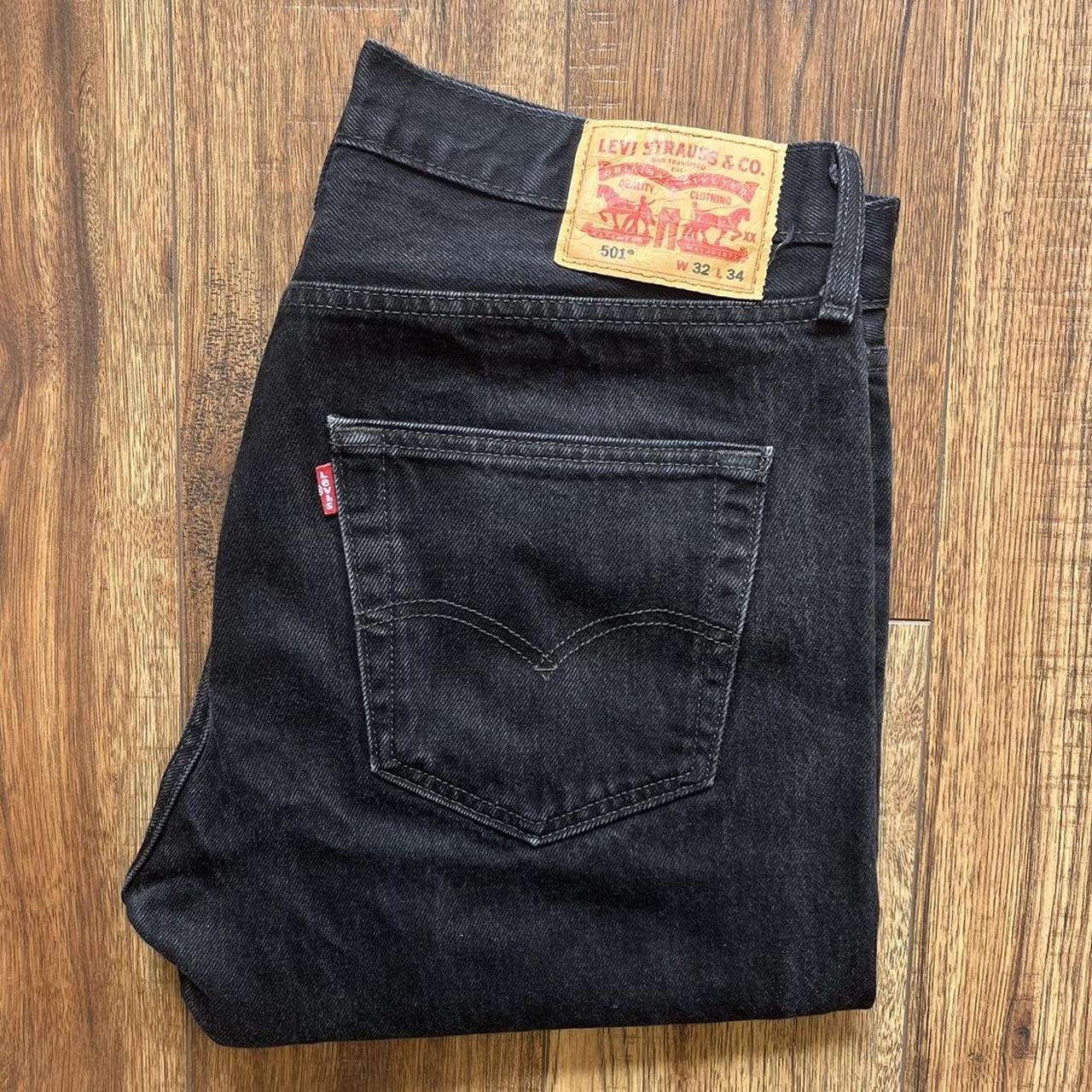 Black Levi’s 501s in 32/34 in good used... - Depop