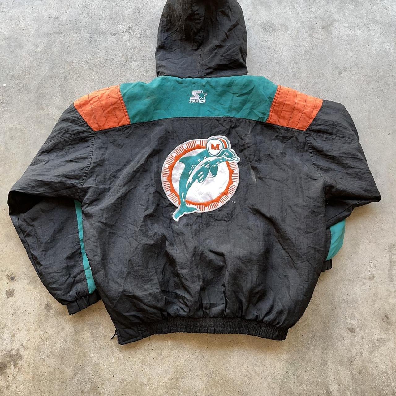 Vintage Starter Miami Dolphins Puffer Jacket In Depop