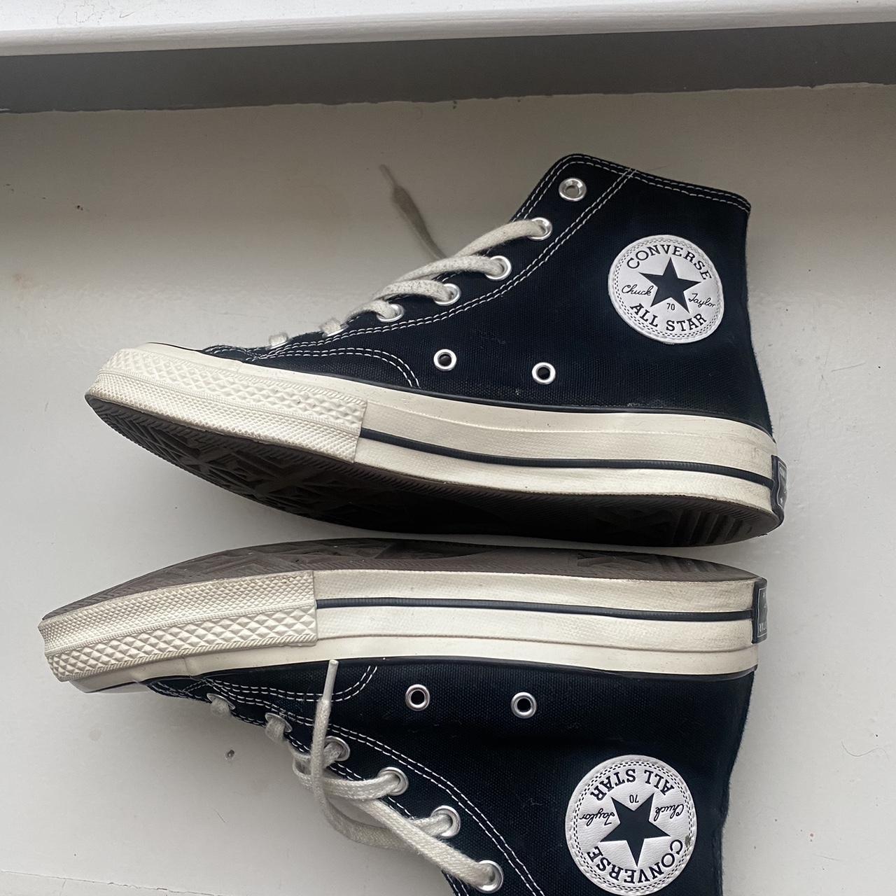 Black chuck Taylor’s Men’s 6 Woman’s 8 - Depop