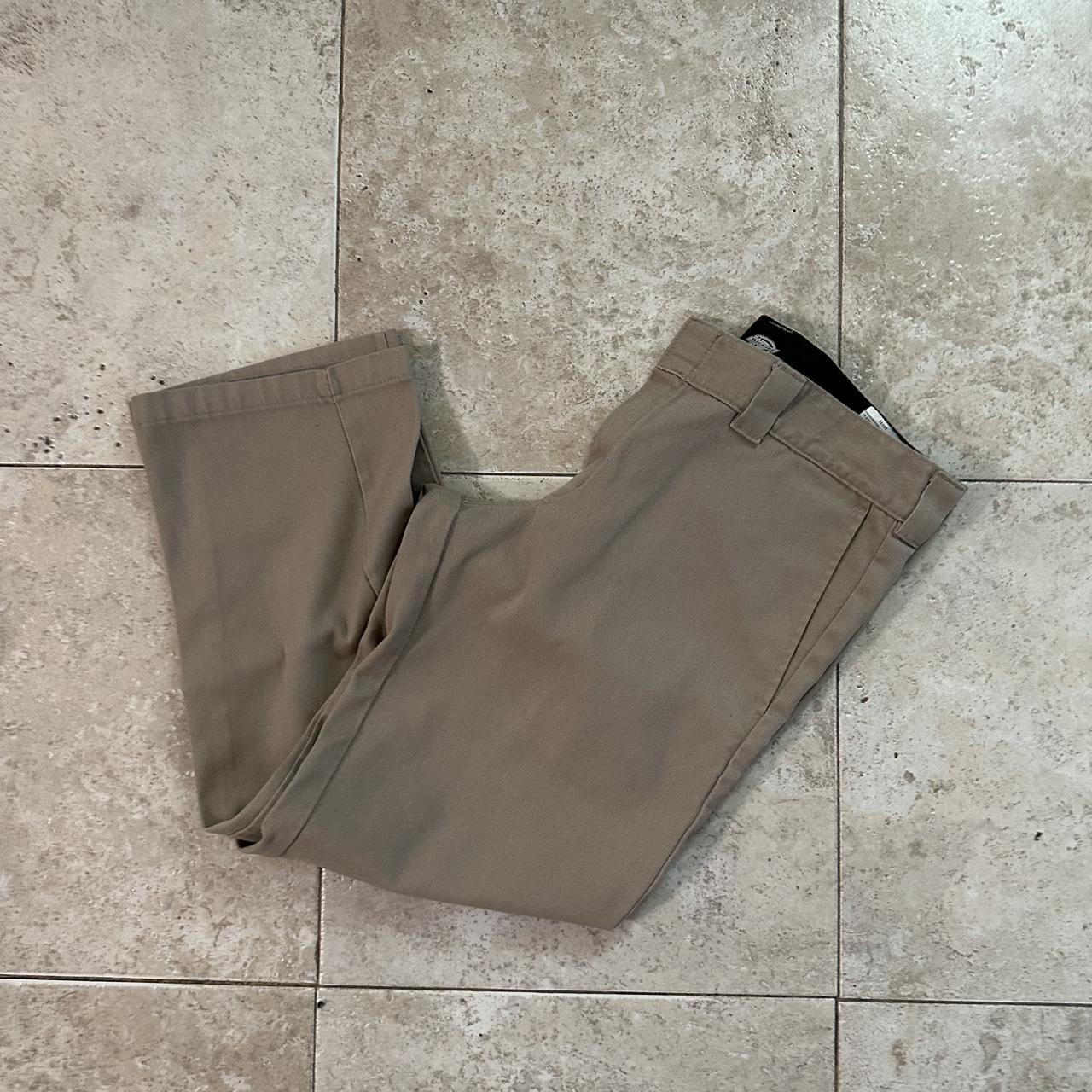 Dickies Men's Khaki and Cream Trousers | Depop