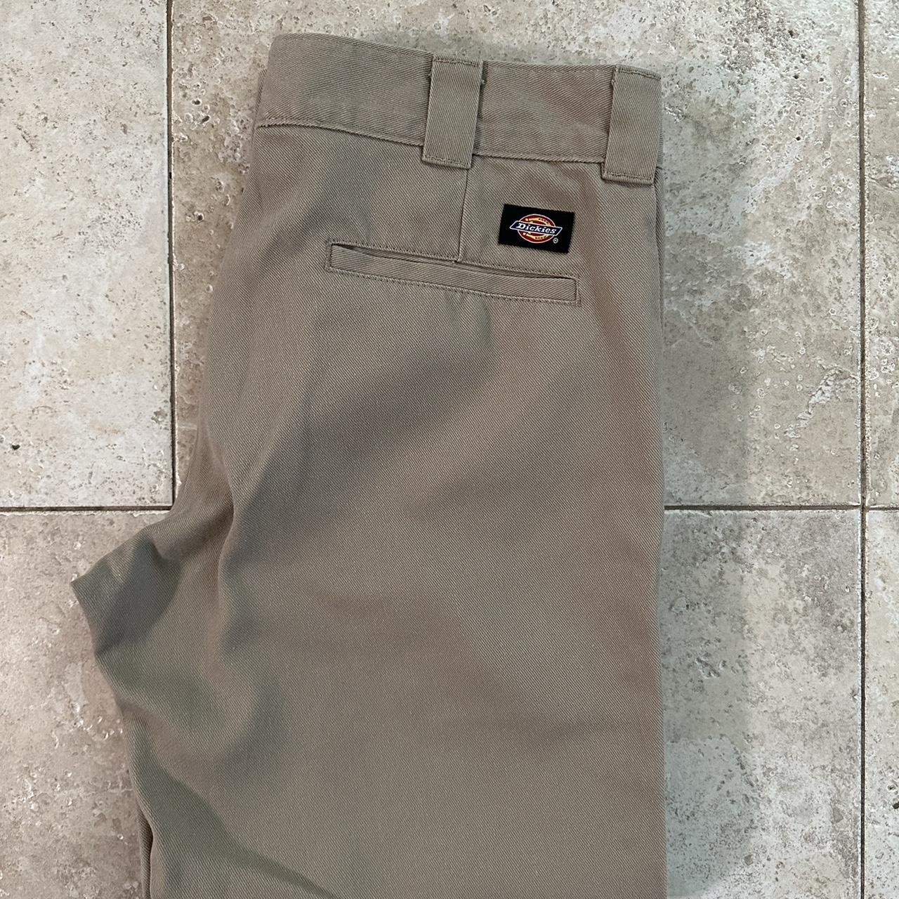 Dickies Men's Khaki and Cream Trousers | Depop