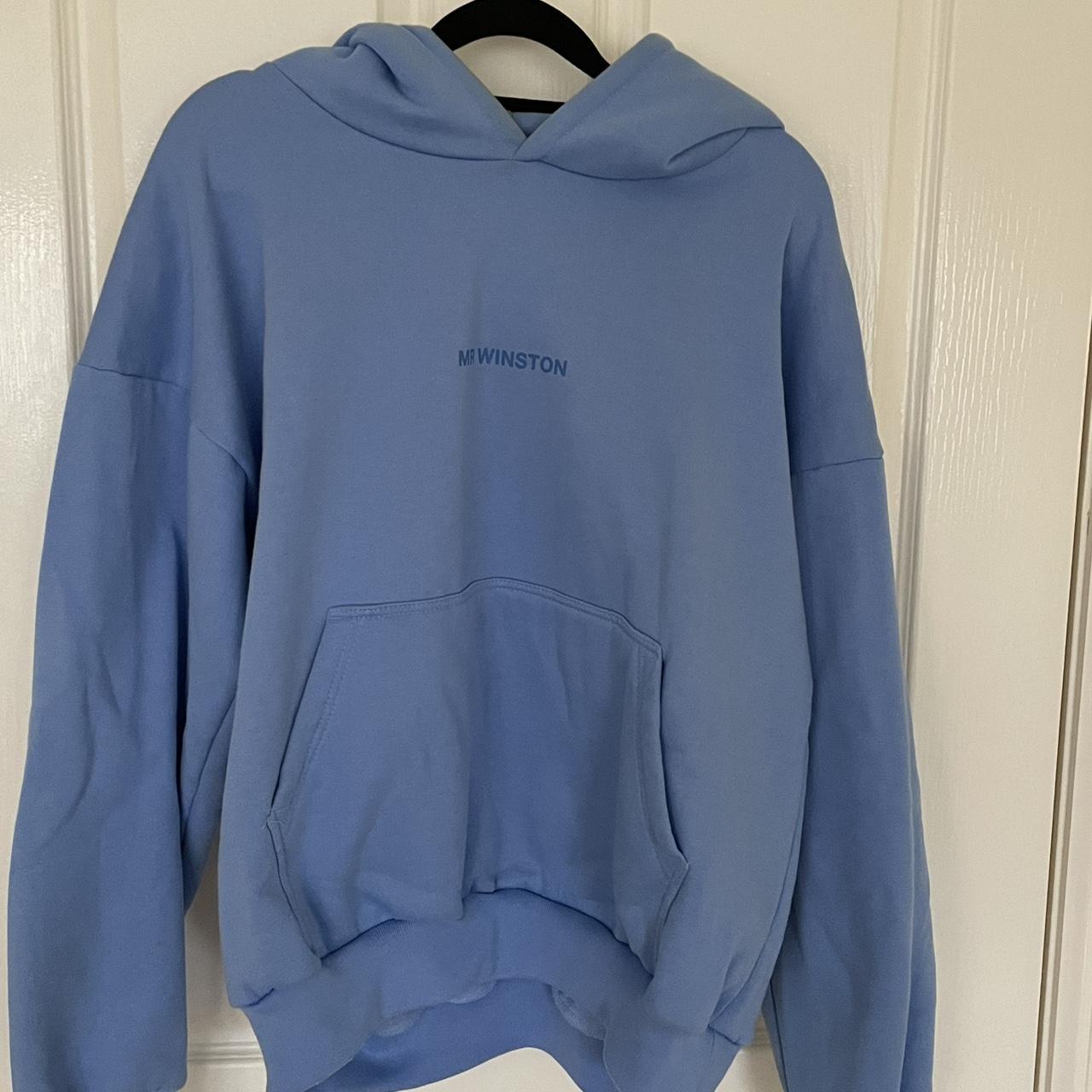MR WINSTON Blueberry Puff Hooded Sweat, with dust... - Depop