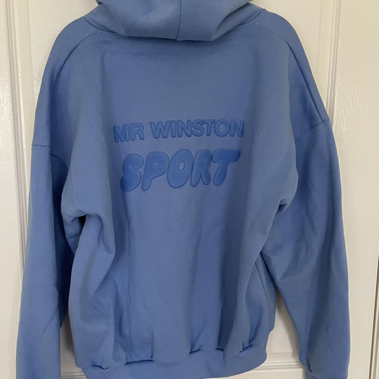 MR WINSTON Blueberry Puff Hooded Sweat, with dust... - Depop