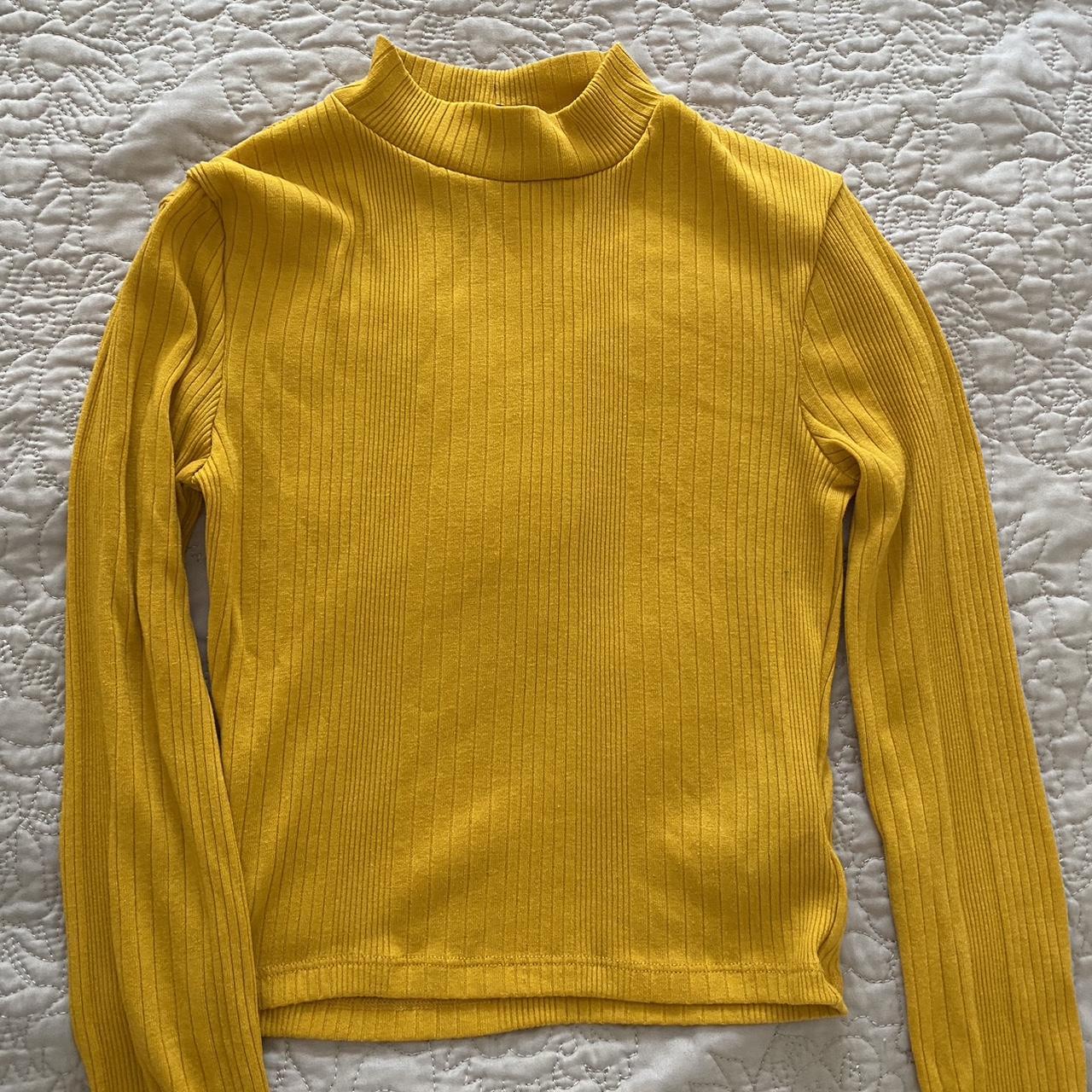 hnm ribbed turtleneck in mustard 🌭 cute to wear... - Depop