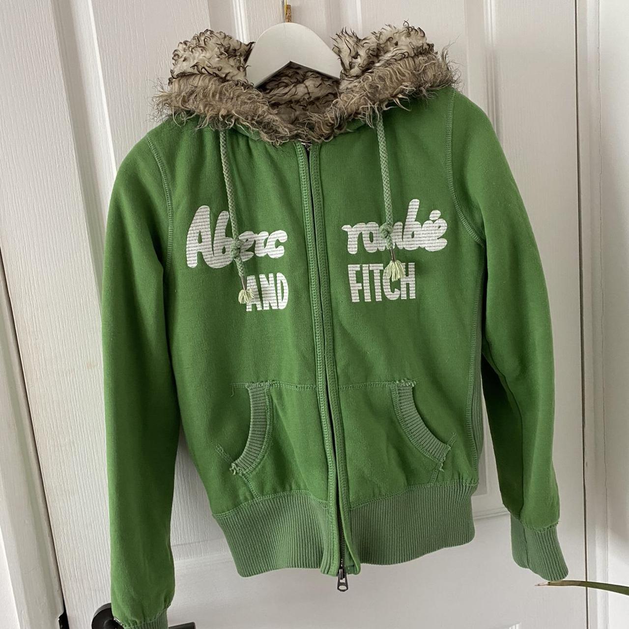 Abercrombie & Fitch Women's Green Hoodie | Depop