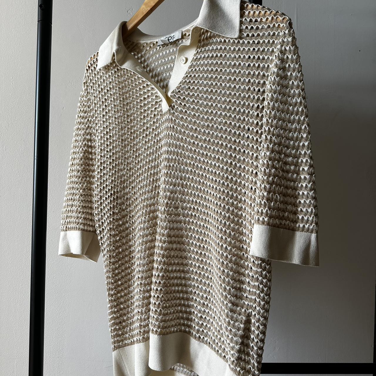 Crochet relaxed polo shirt Depop