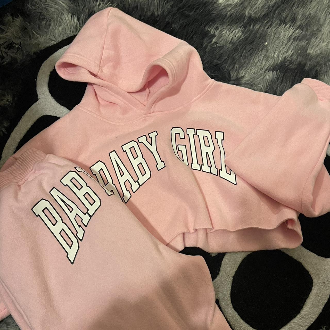 Baby girl fashion nova sweatsuit seat. Cropped Depop