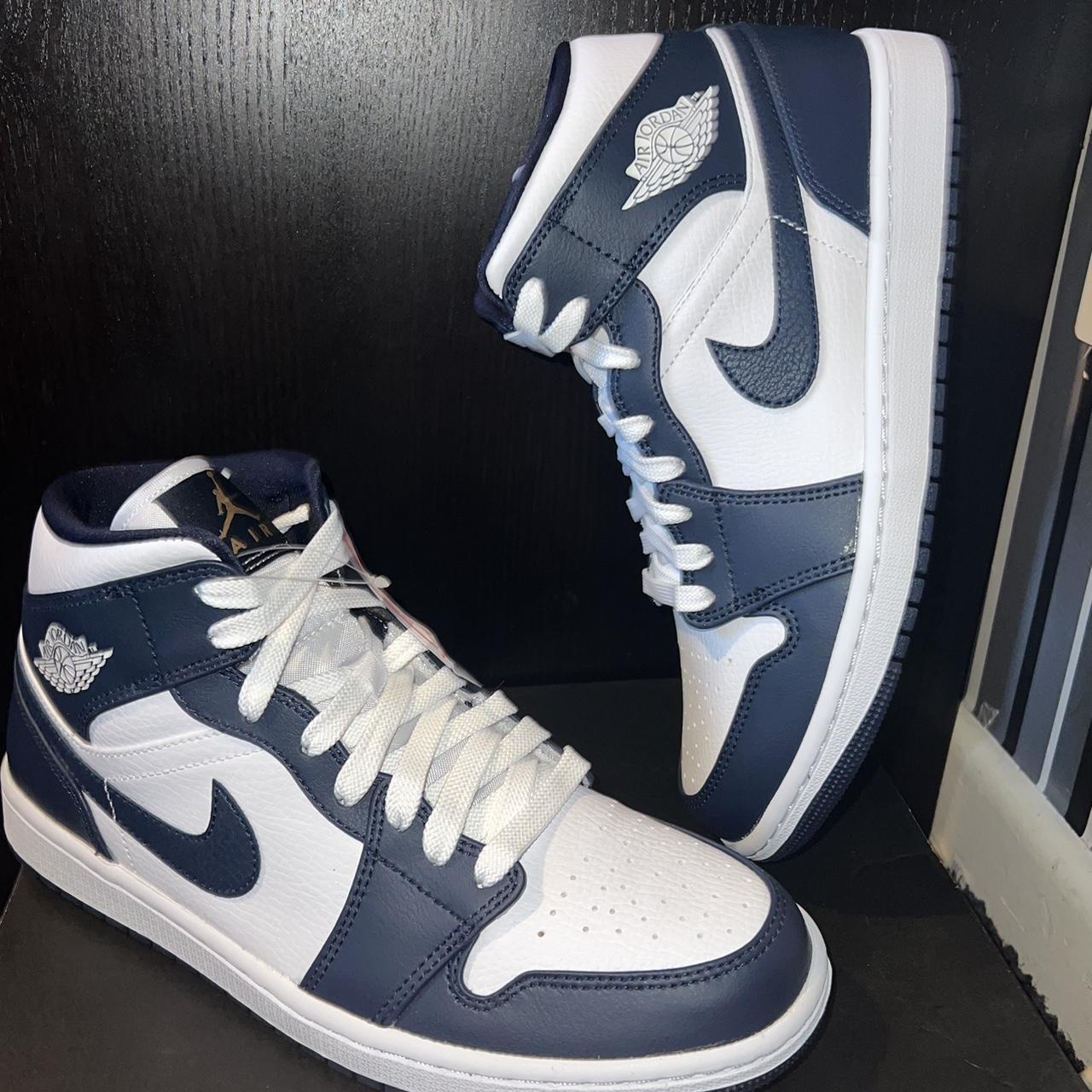 Jordan 1 mid obsidian Clean jordan 1 coulorway... Depop