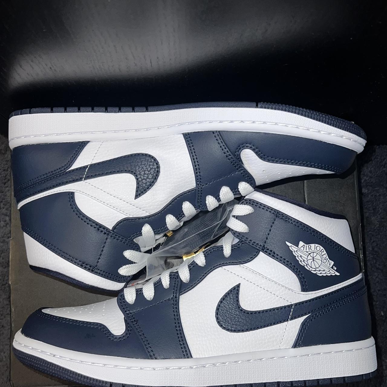 Jordan 1 mid obsidian Clean jordan 1 coulorway... Depop