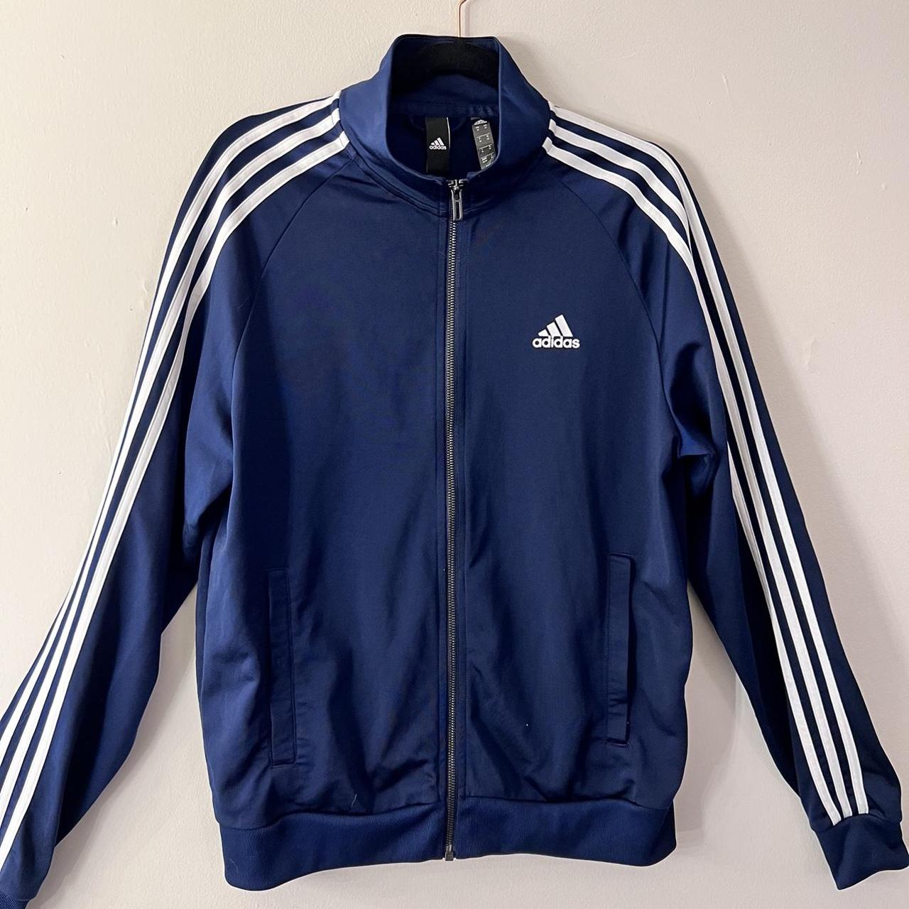 Adidas Women's Navy Jacket | Depop