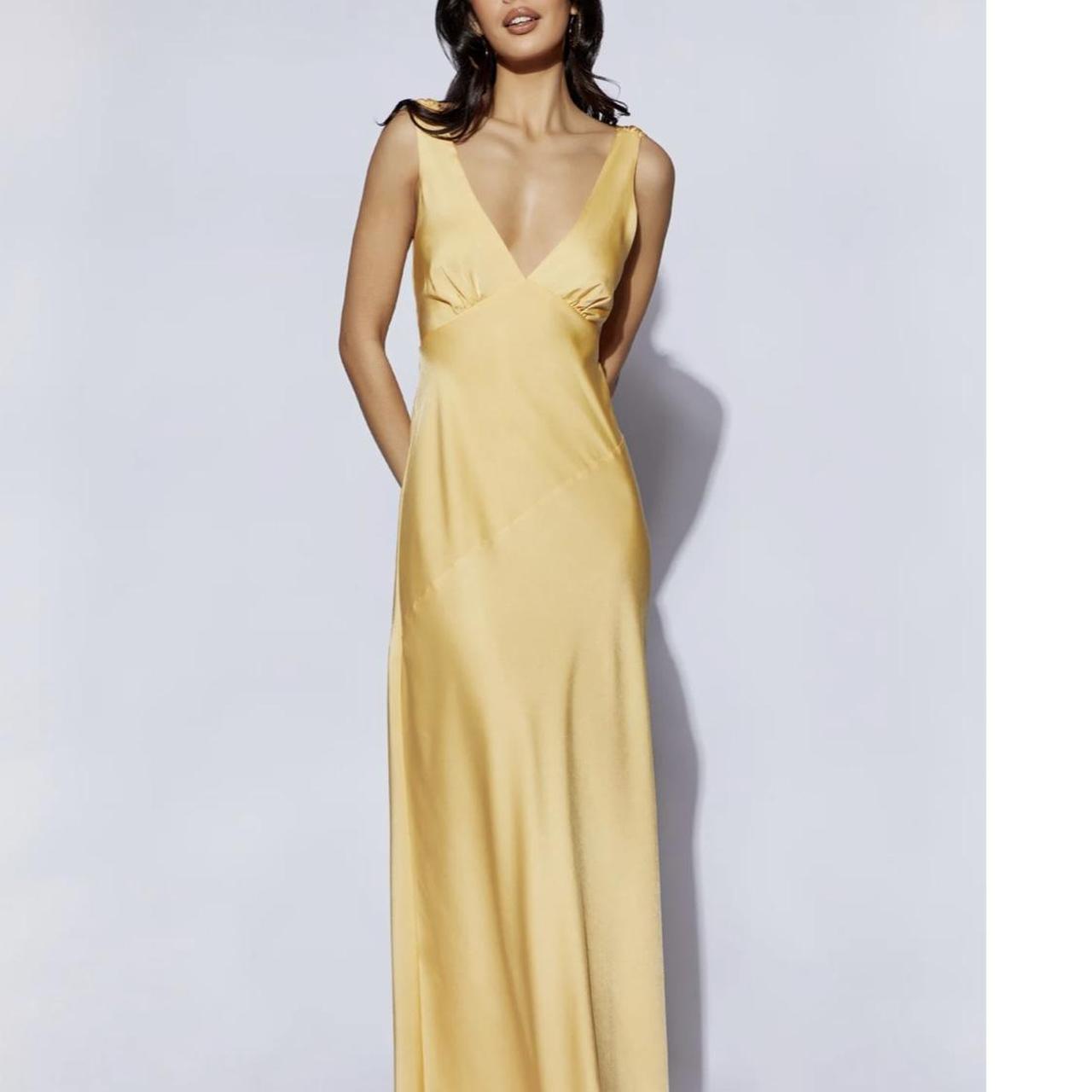 Meshki Women's Yellow Dress Depop