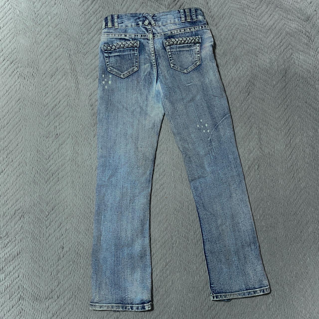 Almost Famous Girls Shiloh Bootcut Distressed Jeans... - Depop