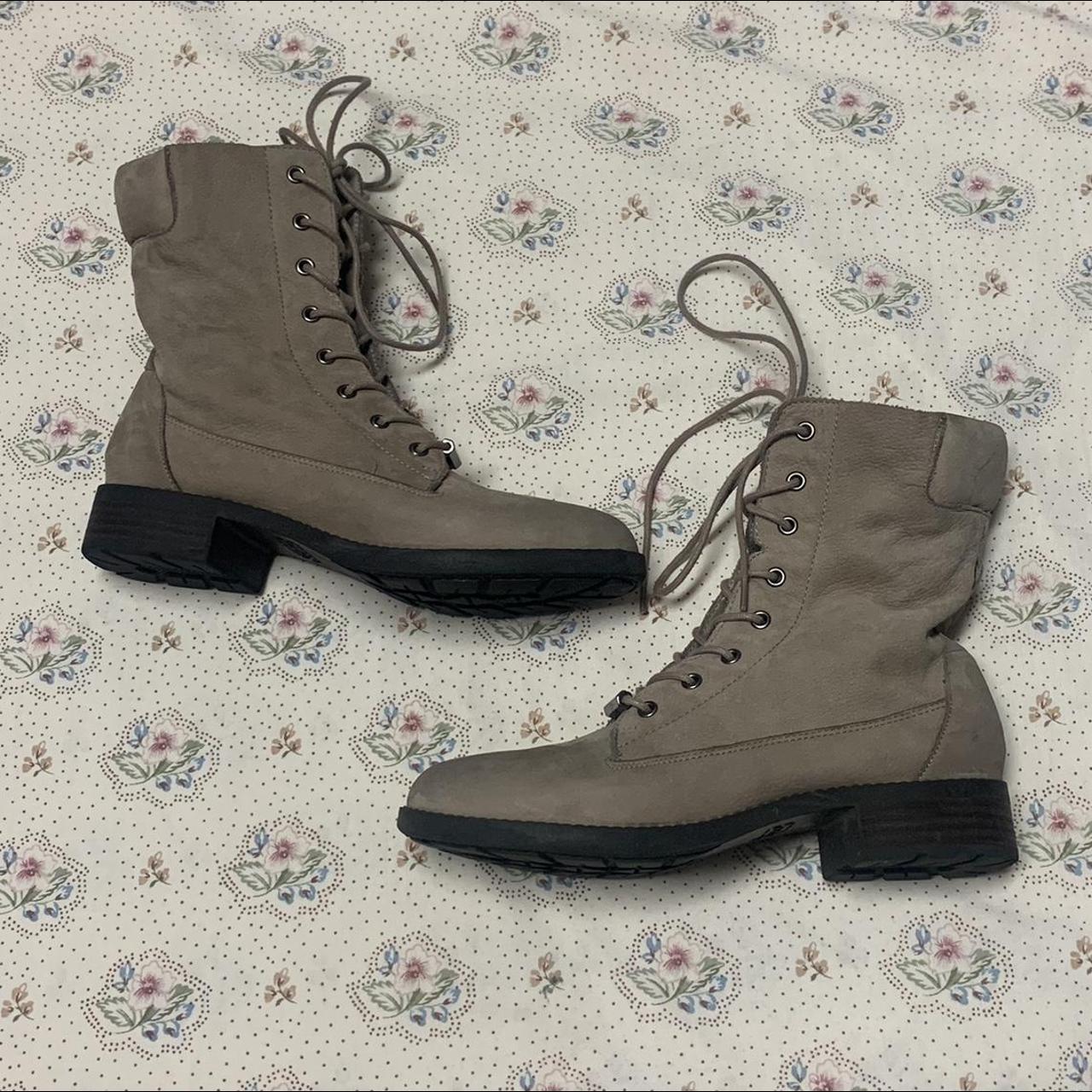 cute beige aldo combat boots used before, some... - Depop