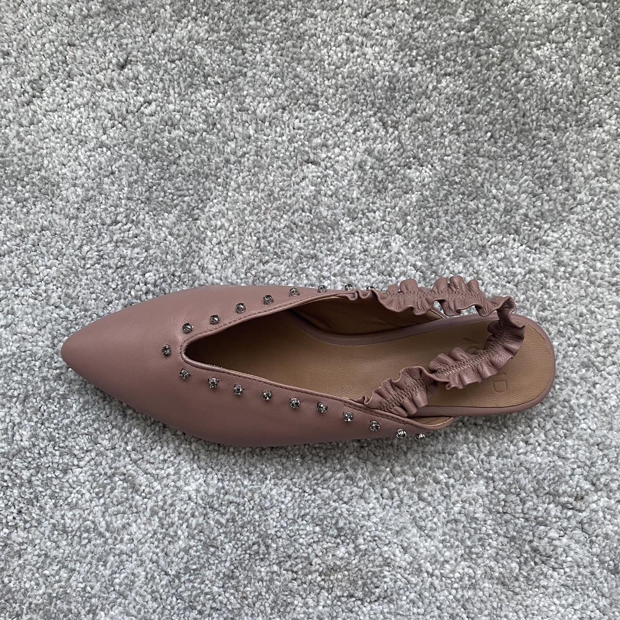 And Or dusky pink flat sling backs size 4. Never... - Depop