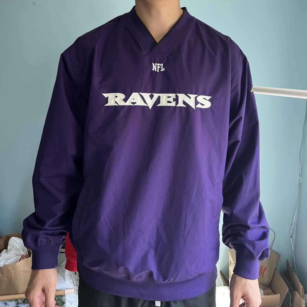 Nfl Baltimore Ravens V Neck Windbreaker Pullover Depop 9381