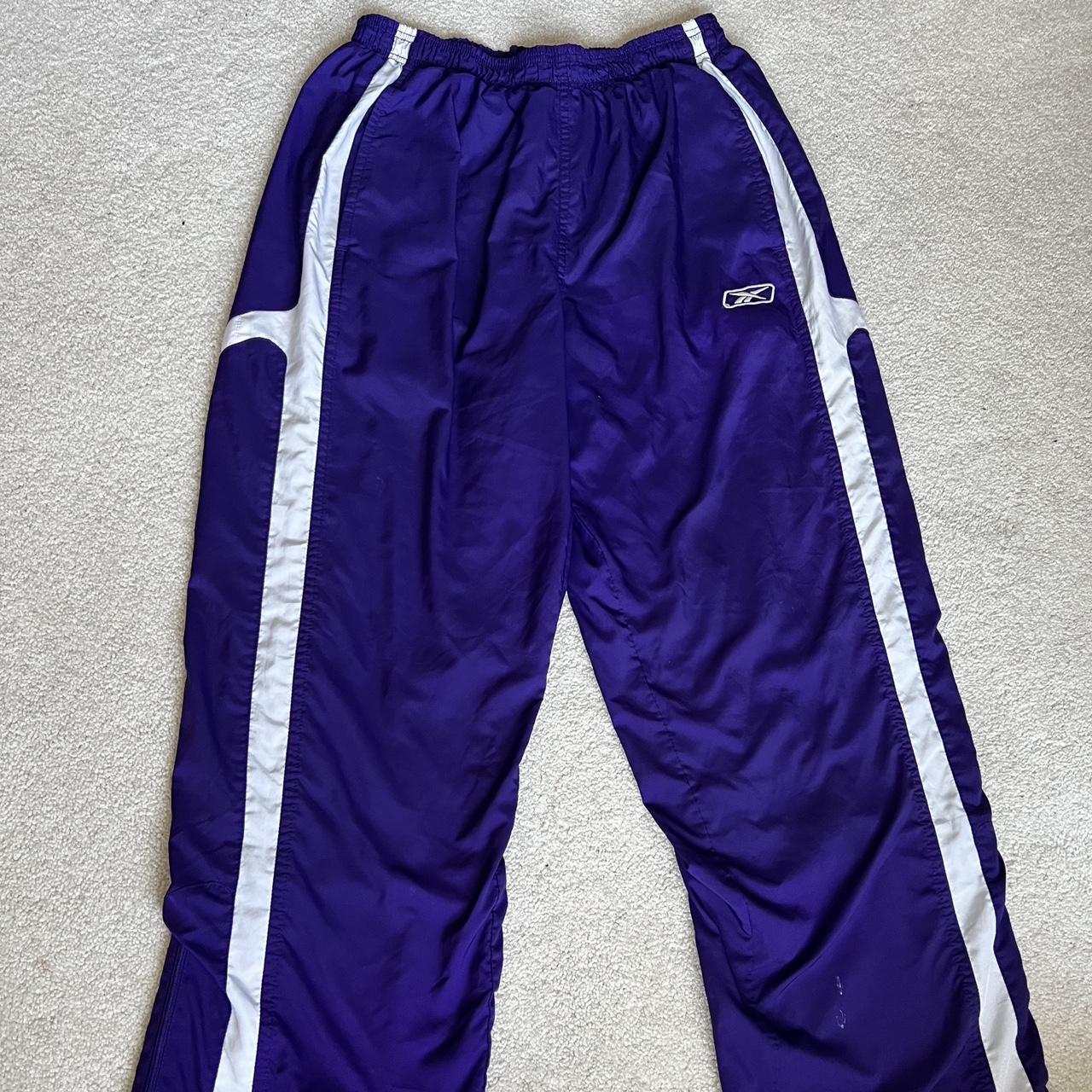 Reebok joggers on sale mens purple