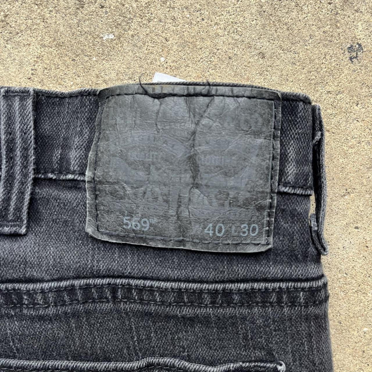 Levi’s black wide legged baggy jeans 40 x... Depop