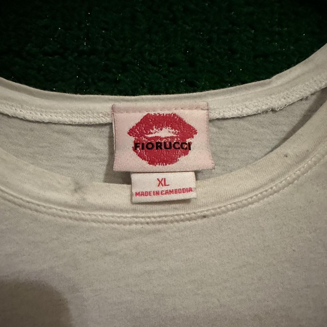 Fiorucci Women's Pink and White T-shirt (2)