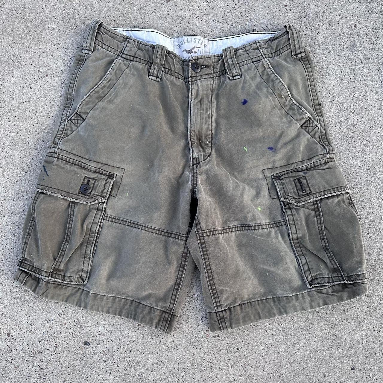 Y2K Hollister Baggy Cargo Shorts Waist 32 Inseam... Depop