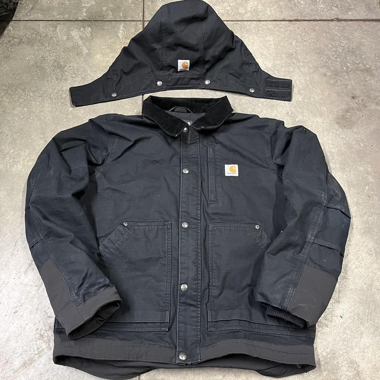 Black Carhartt Jacket With Detachable Hood ‼️ Size... - Depop