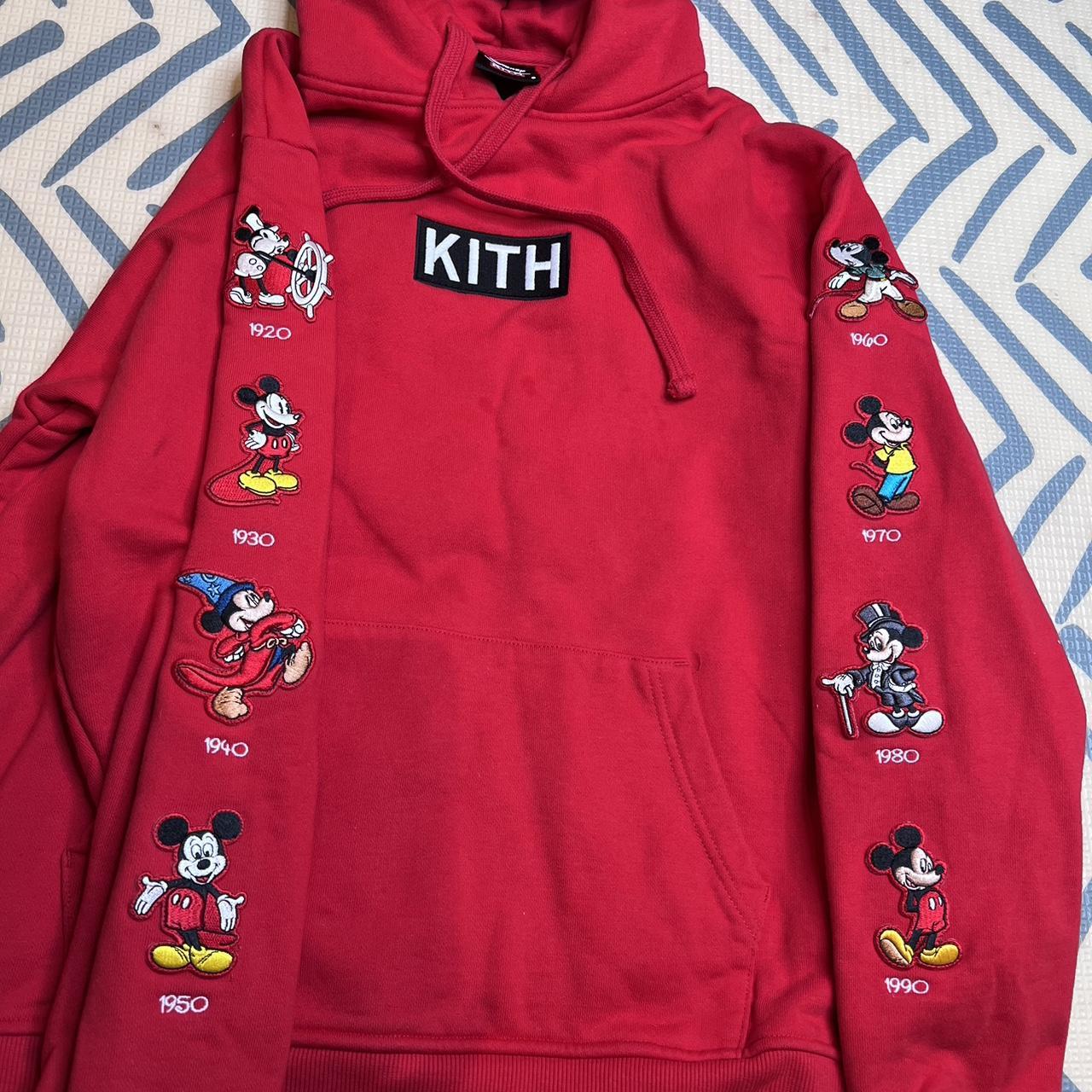 Kith x Disney Mickey sleeve patches hoodie Worn... - Depop