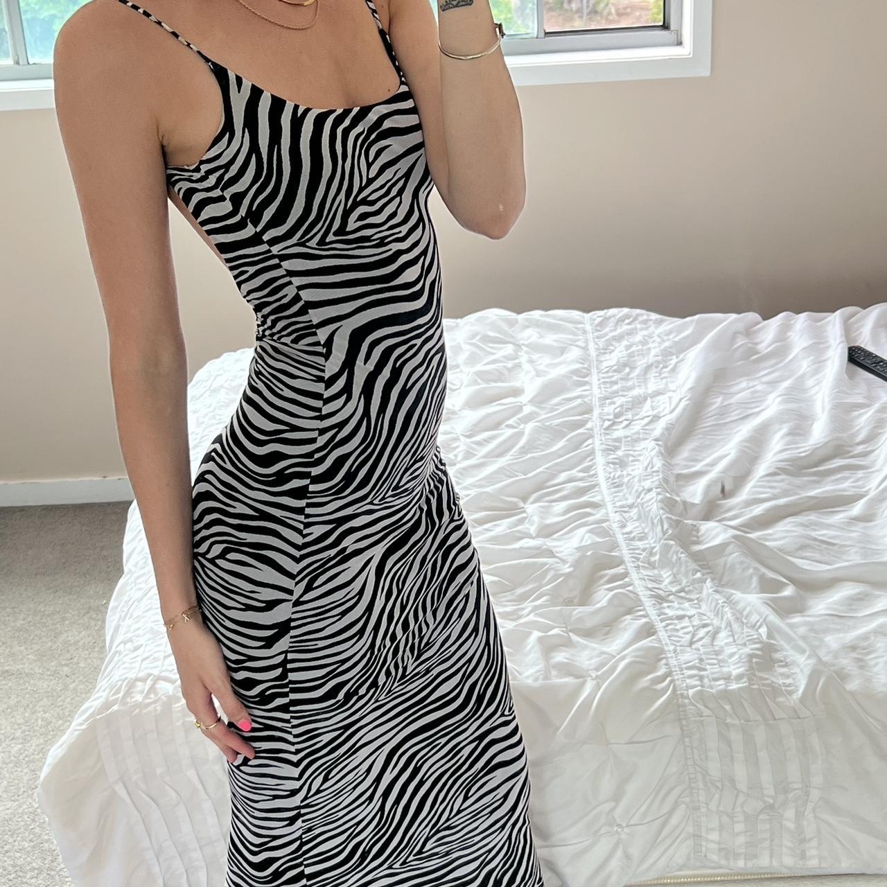 Xs Princess Polly Zebra print maxi dress Depop