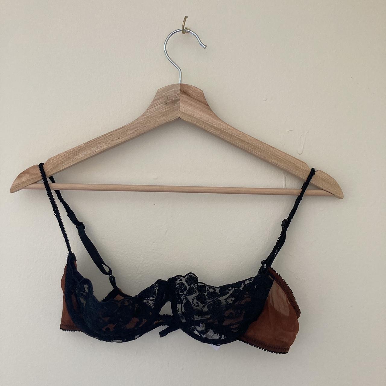 Christian Dior Women S Black And Brown Bra Depop