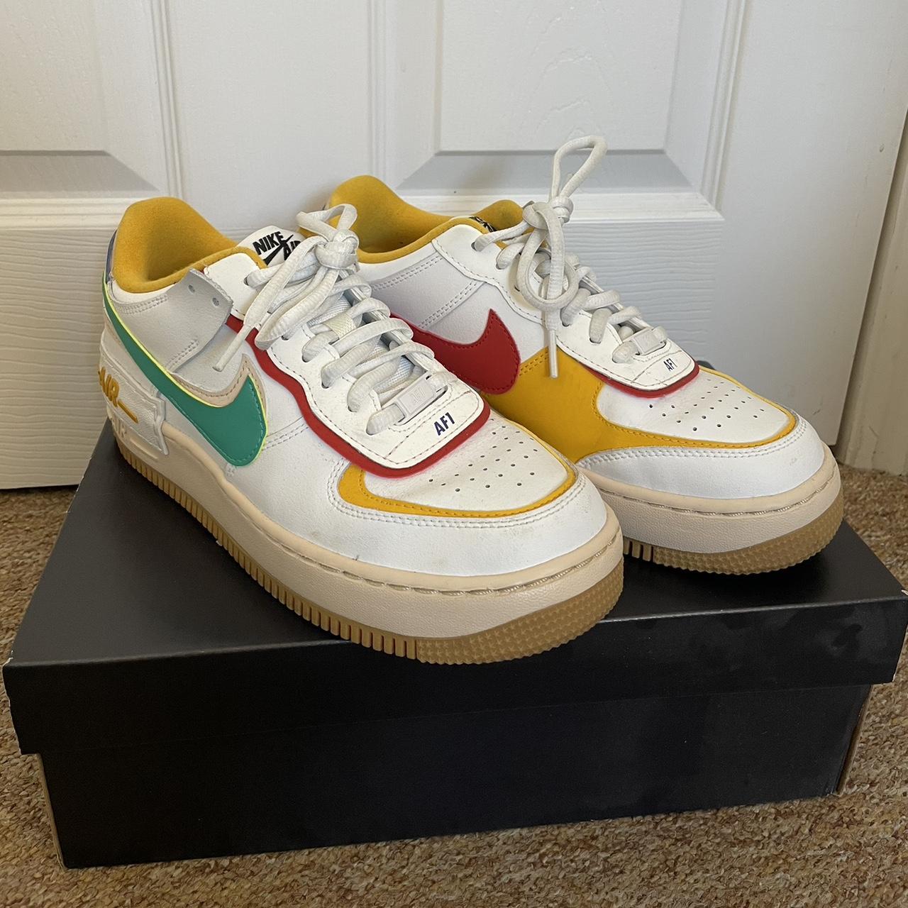 Multicolour Air Force 1’s, only worn a few times and... - Depop