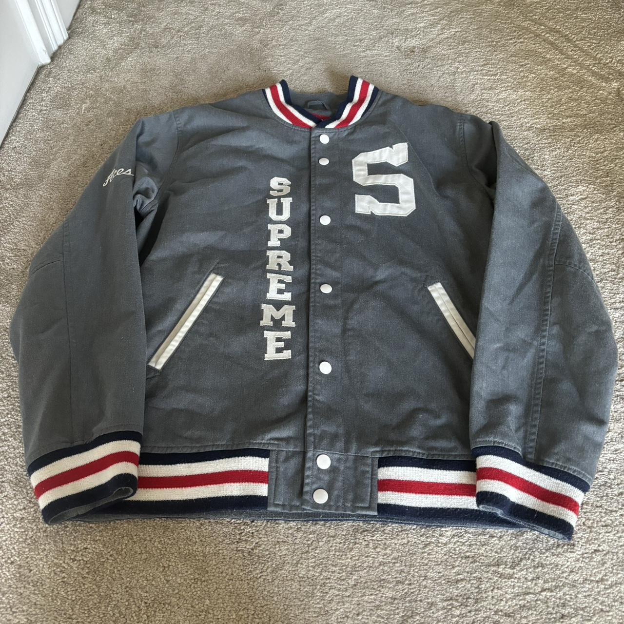 Supreme varsity Letter Jacket, XL,... - Depop