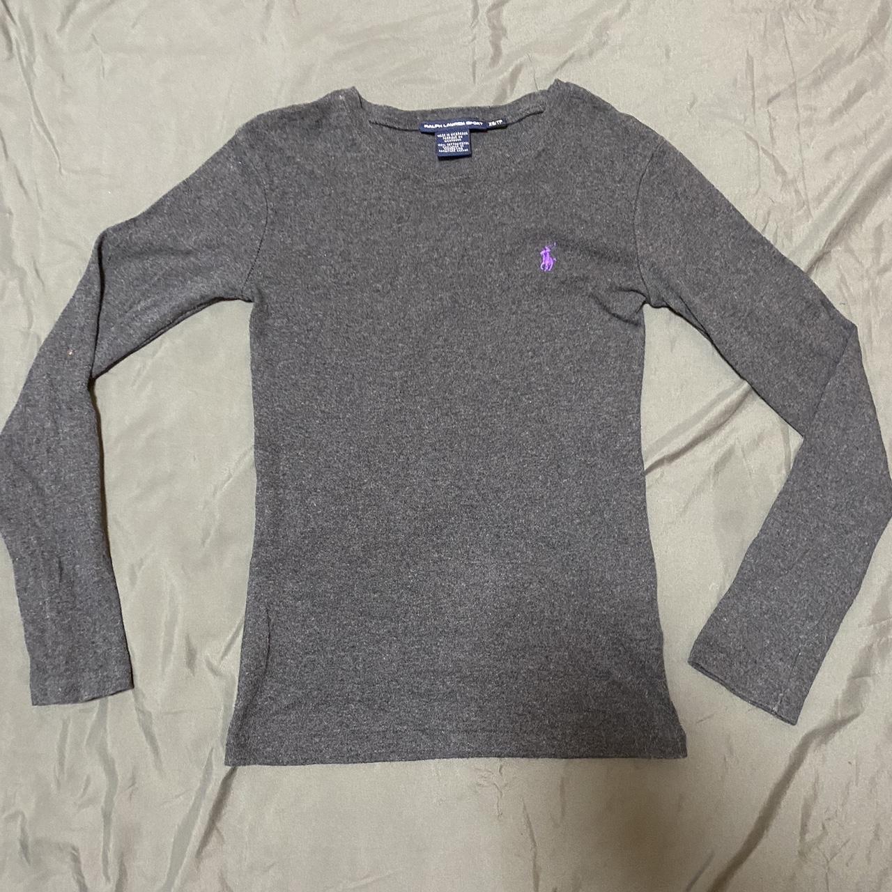 Ralph Lauren grey fleece top size xs - Depop