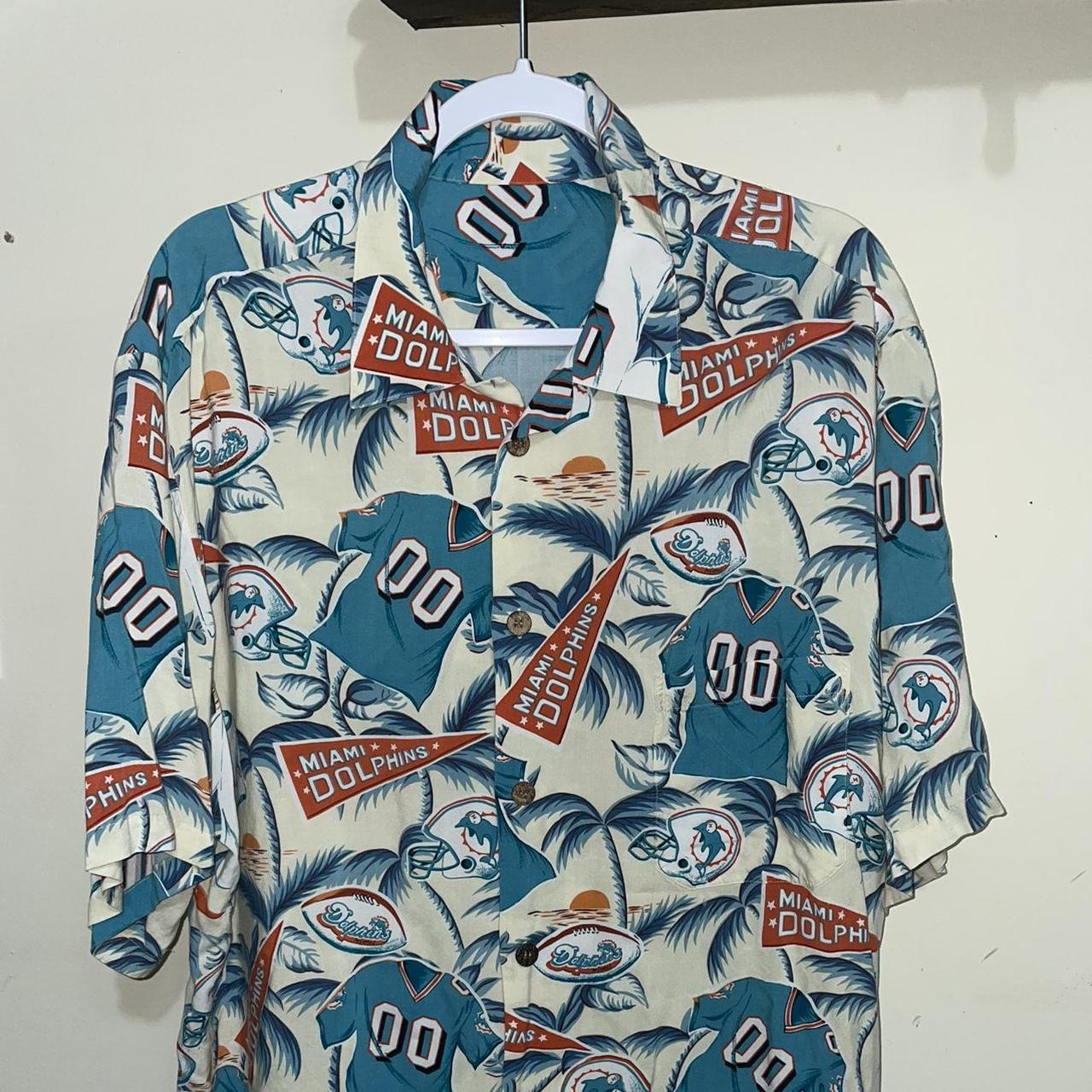 Miami Dolphins Crewneck Men's XL Reebok Vintage Blue - Depop