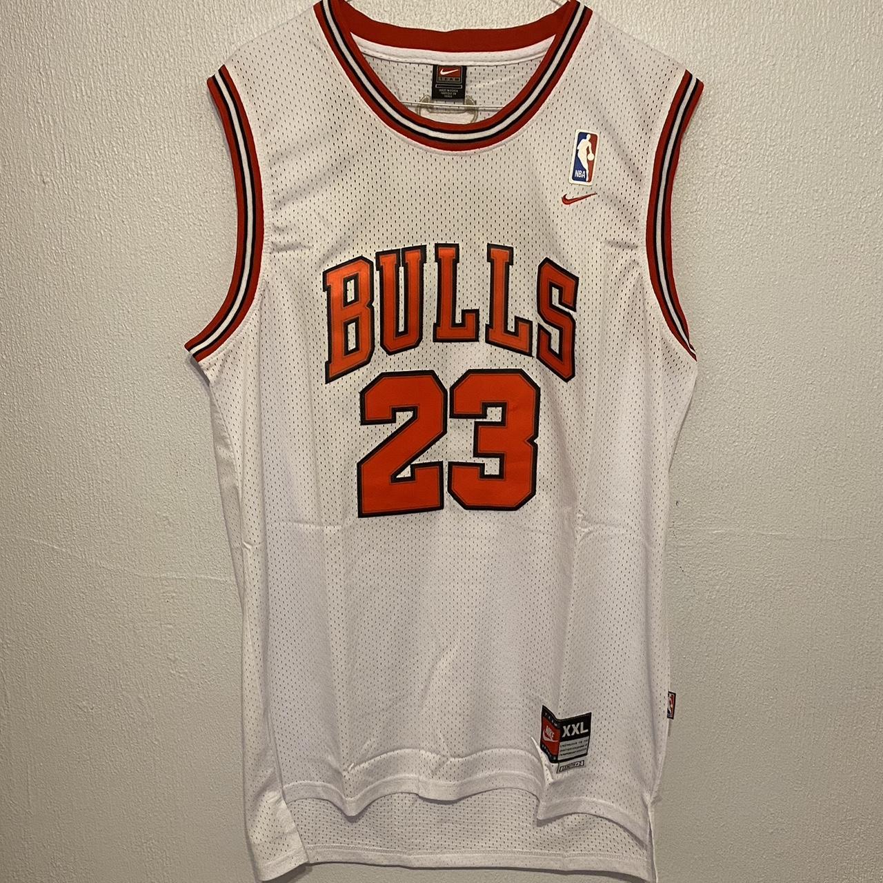 Michael Jordan Chicago Bulls #23 Jersey - White • - Depop