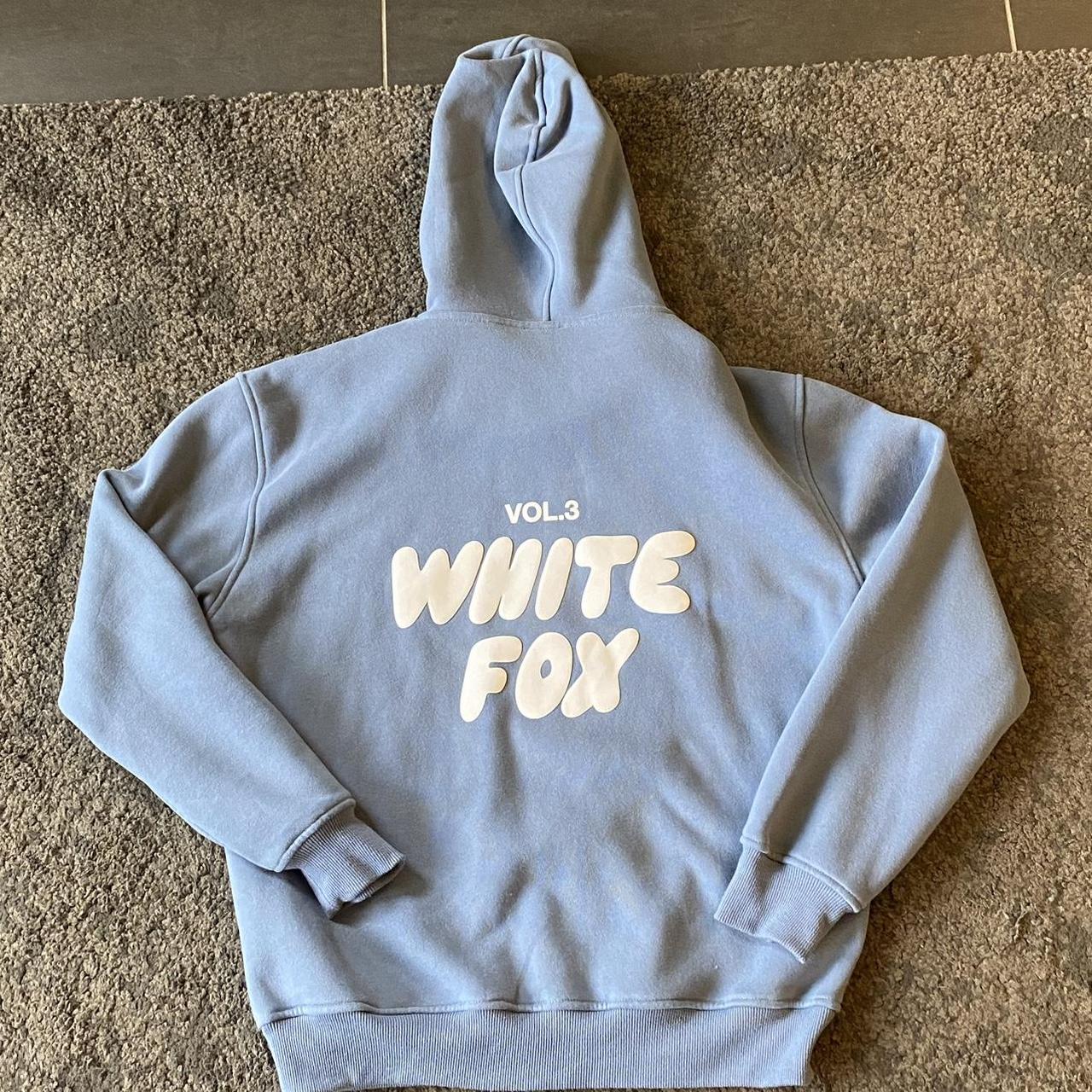 xs/s white fox hoodie vol.3 basic, blue, navy,... - Depop