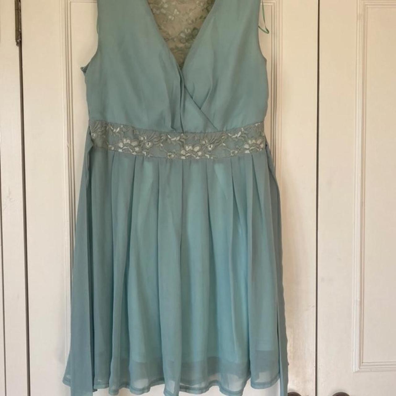 Mint green sleeveless dress - Size 10 - Sleeveless... - Depop