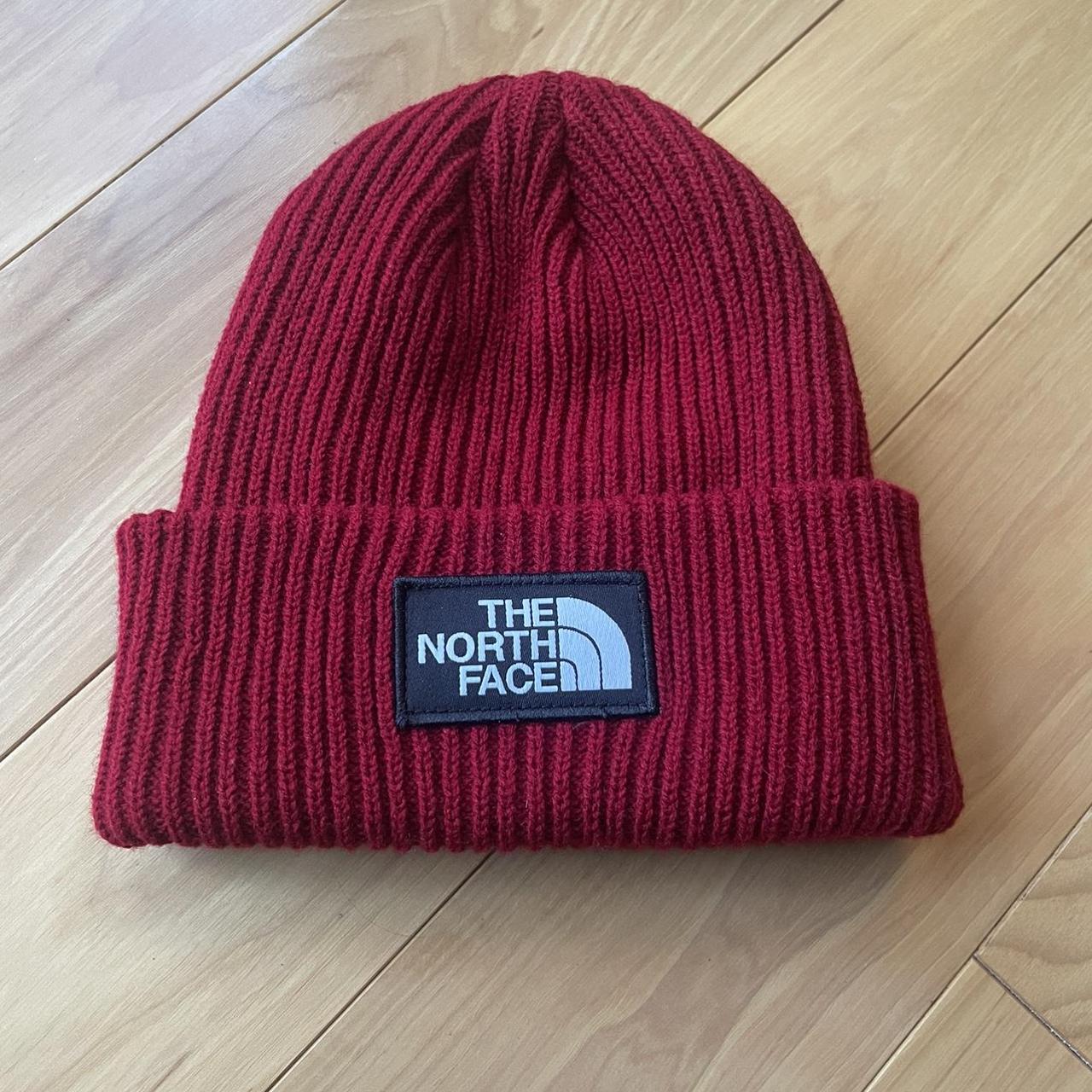 The North Face TNF Box Cuffed Beanie Color: Dark... - Depop