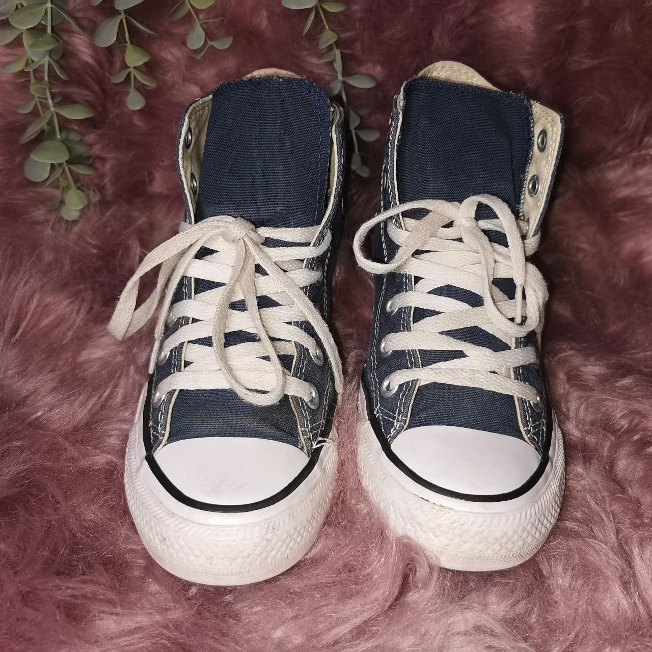 Navy And Royal Blue Converse Shoes SIZE UK 3.5 / 36... - Depop